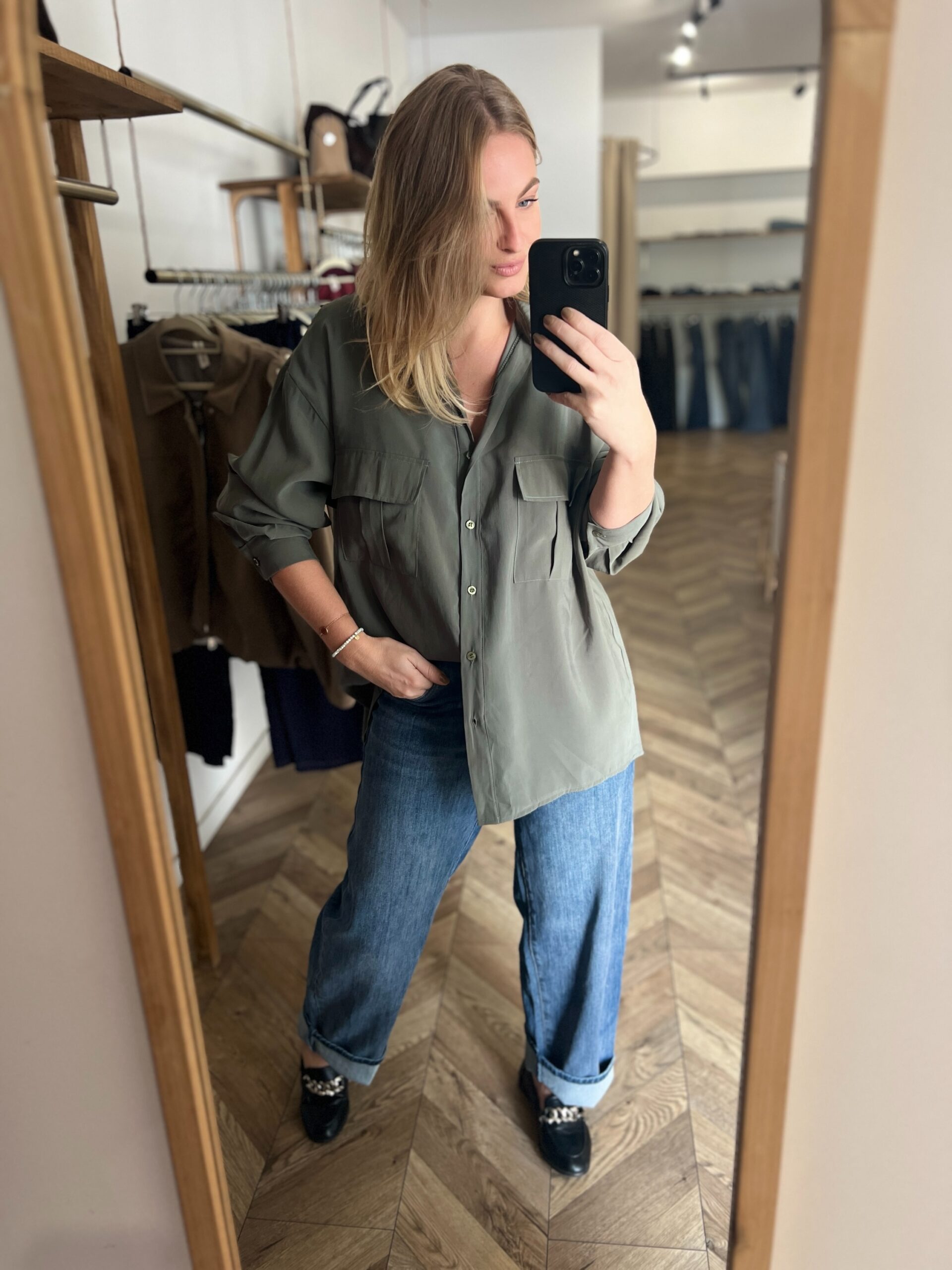 AMBRE KAKI – CHEMISE FLUIDE