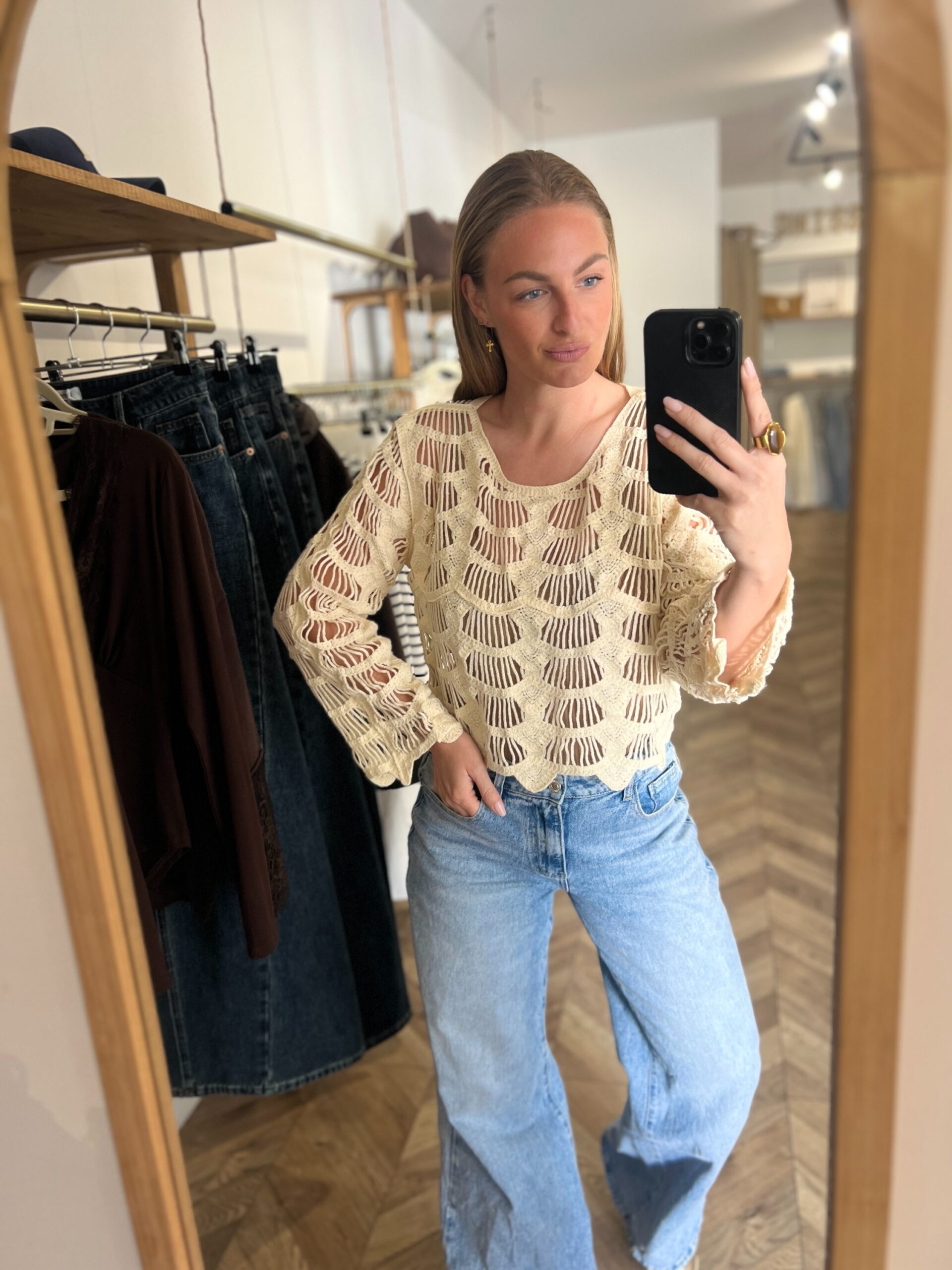 JODIE ÉCRU – PULL CROCHET