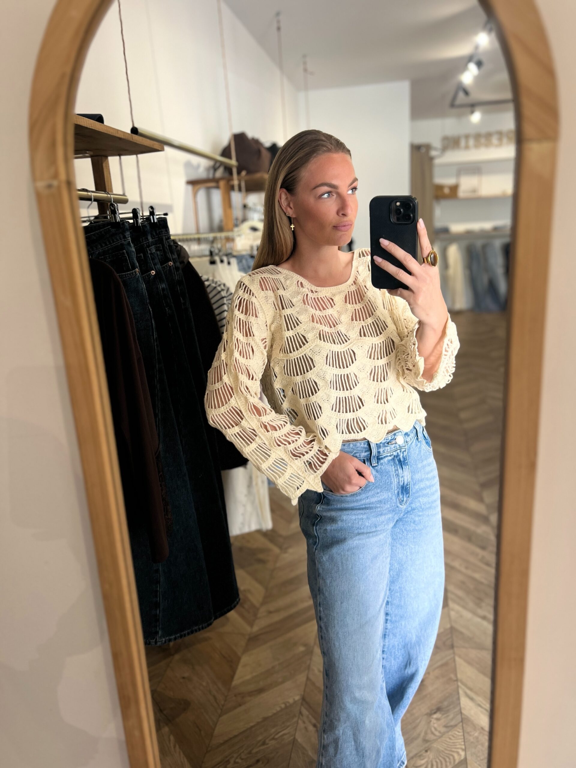 JODIE ÉCRU – PULL CROCHET