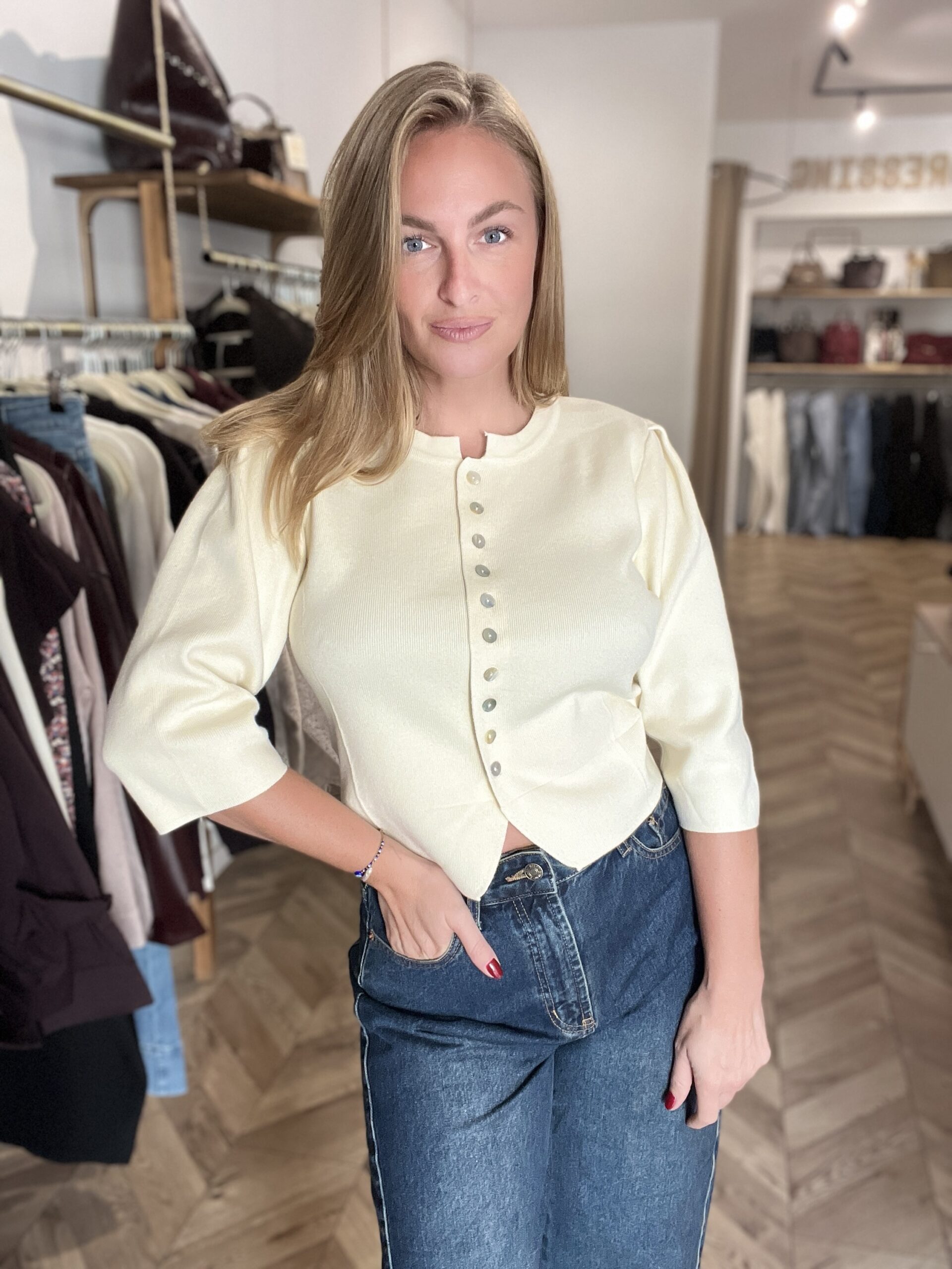 ANNA GILET - ÉCRU – Image 4