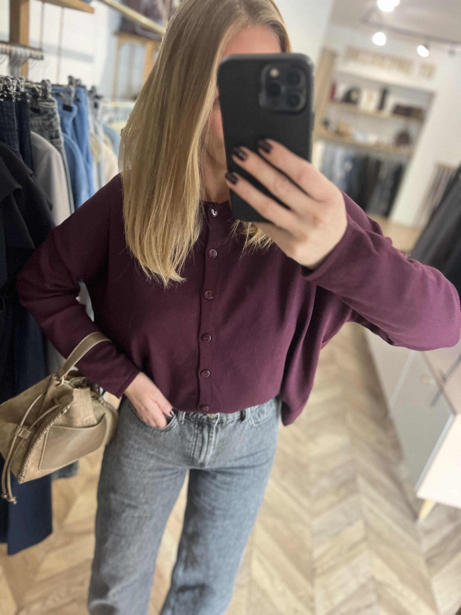 ALY GILET – PRUNE